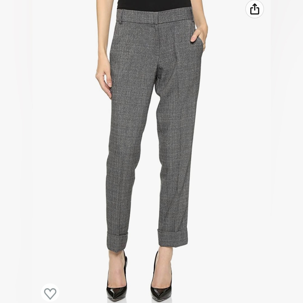 James Jeans Women's Dark Gray Plaid Cuffed Trouser Pants Size 27